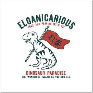 elganicarious dinosaur paradise Posters and Art